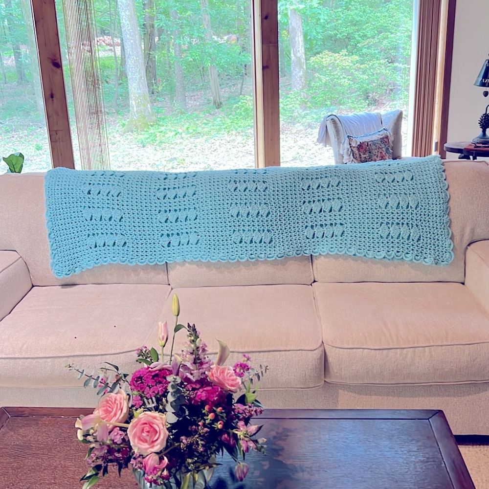 Pastel Blue Size 70” x 50” Knit Blanket - Picture 2 of 4
